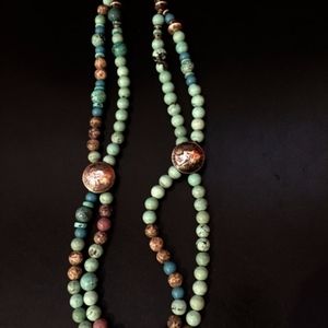 Native American Beaded, Two Strand, Necklace